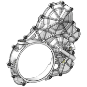 Aluminum engine case right with titanium screws Motocorse Ducati Panigale V4/S (2025) 