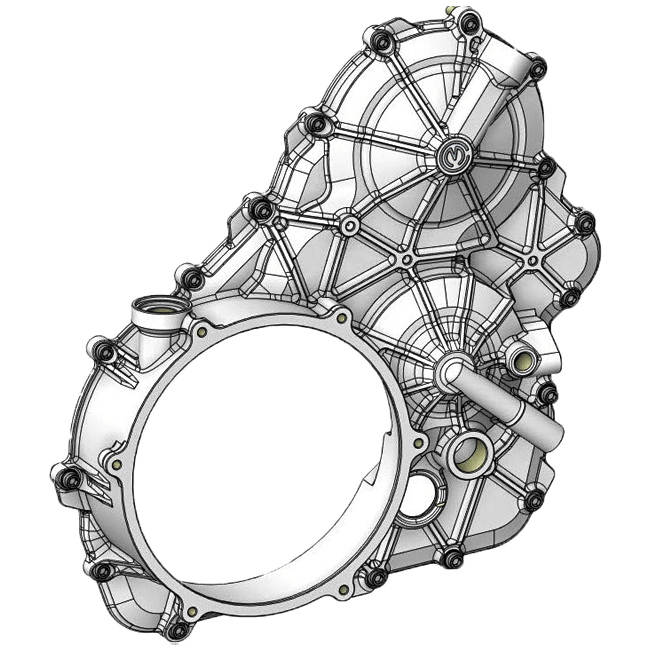 Aluminum engine case right with titanium screws Motocorse Ducati Panigale V4/S (2025) 