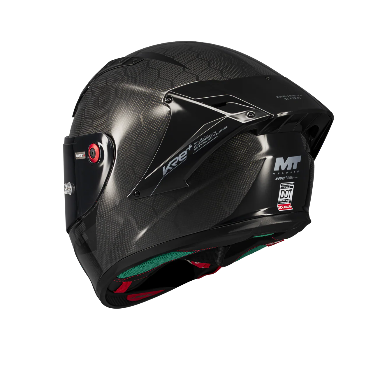 MT-Helmets KRE+ S Casco de Carbono Puro Brillante A1 Glow Completo 