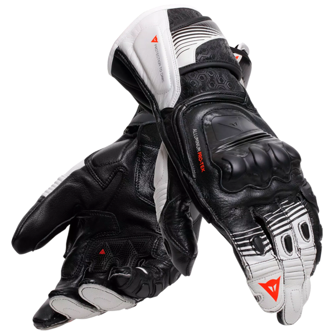 Dainese Fiero Racing motorcycle leather gloves | Men | Black/white | 2018100025N3200
