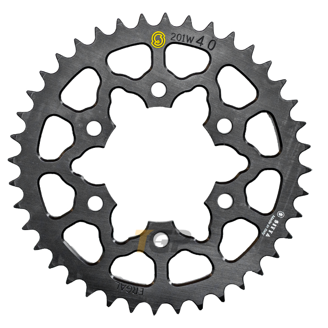 Sitta rueda de cadena de aluminio Kawasaki ZX-10R/RR (04-25) (201W) – 37-47 dientes, paso 520 