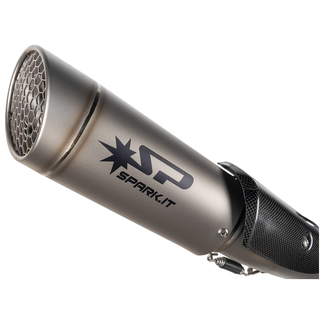 Spark Exhaust Halbkomplette Anlage Satz Grid-O Euro5 High Lateral Black Box Triumph Street Triple 765 R/RS (20-22) GTR0505BOM