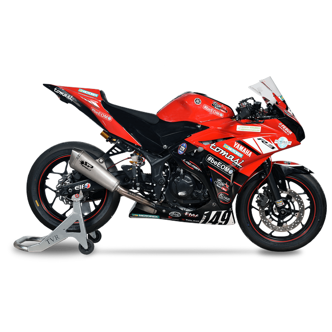 Spark Exhaust Komplettanlage Racing Konix Ø60 Collector Edelstahl Yamaha R3 (15-26) GYA8856T