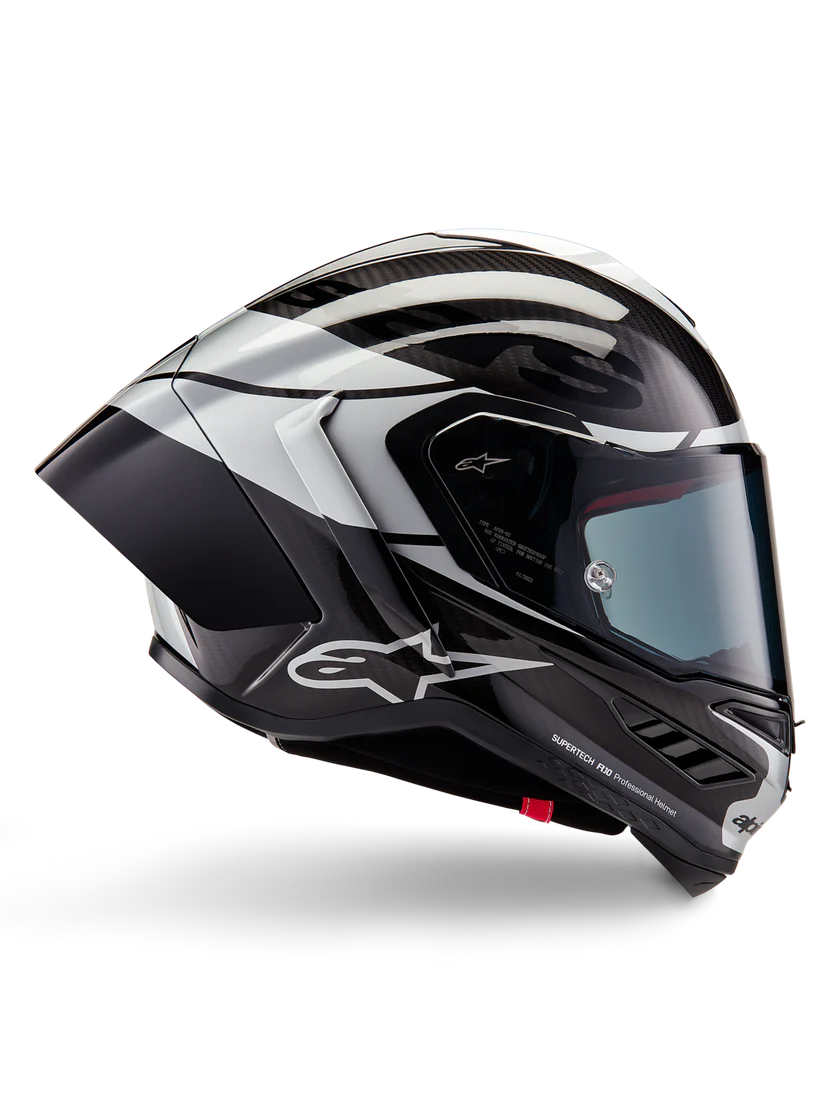AlpineStars Supertech R10 Element helmet carbon carb black silver 8200324-1368