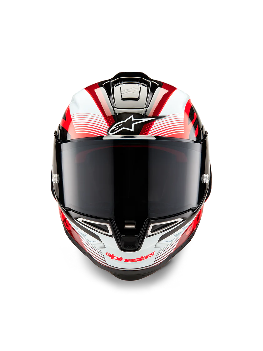 AlpineStars Supertech R10 Team Helm Carbon Carb red white gloss 8200224-1352