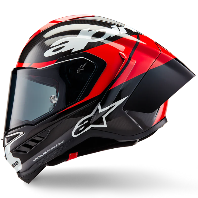 AlpineStars Supertech R10 Element helmet carbon carb bright red white 8200324-1363