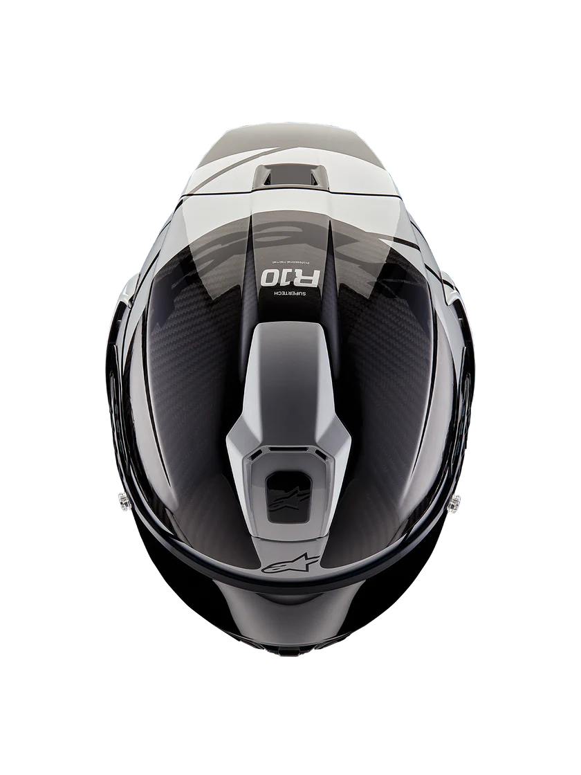 AlpineStars Supertech R10 Element helmet carbon carb black silver 8200324-1368