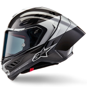 AlpineStars Supertech R10 Element helmet carbon carb black silver 8200324-1368