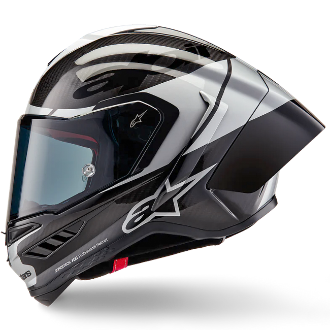 AlpineStars Supertech R10 Element helmet carbon carb black silver 8200324-1368