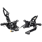 Race footrest system with QS Bonamici Racing Aprilia RSV4/Factory/R/RR/RF (09-16) A004R 
