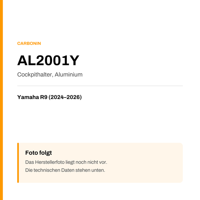 Cockpithalter Carbonin Yamaha R9 (24-26) AL2001Y — Platzhalter, Herstellerfoto folgt