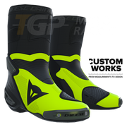 Dainese Axial 2 Air Racing and street motorcycle boots | Men | Black / Fluo Yellow | Custom Works 