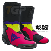 Dainese Axial 2 Air Racing and street motorcycle boots | Men | Fuxia / Viola / Fluogelb | Custom Works 
