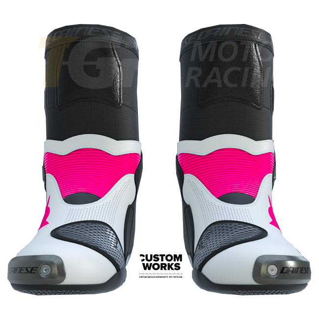 Dainese Axial 2 Air Racing and street motorcycle boots | Men | Fuxia / White | Custom Works 