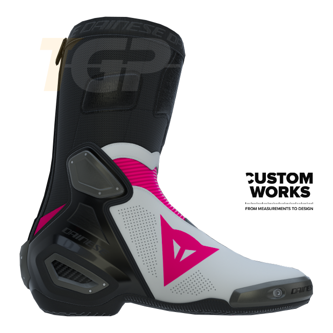 Dainese Axial 2 Air Racing and street motorcycle boots | Men | Fuxia / White | Custom Works 