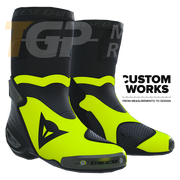 Botas de moto de competición y calle Dainese Axial 2 | Hombre | Negro / Fluogelb | Custom Works 