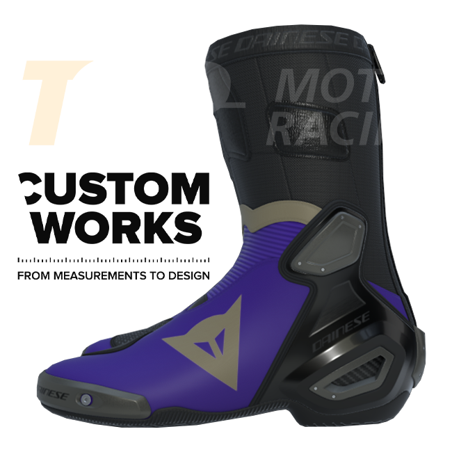 Dainese Axial 2 Racing and street motorcycle boots | Men | Viola / Magnesium | Custom Works 