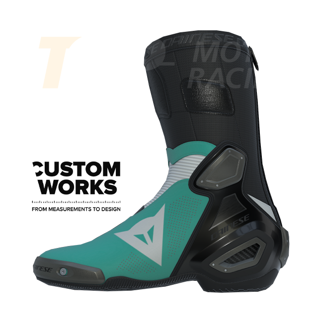 Dainese Axial 2 Air Racing and Street Motorcycle Boots | Men | Sardinia Sea Blue / White | Custom Works 