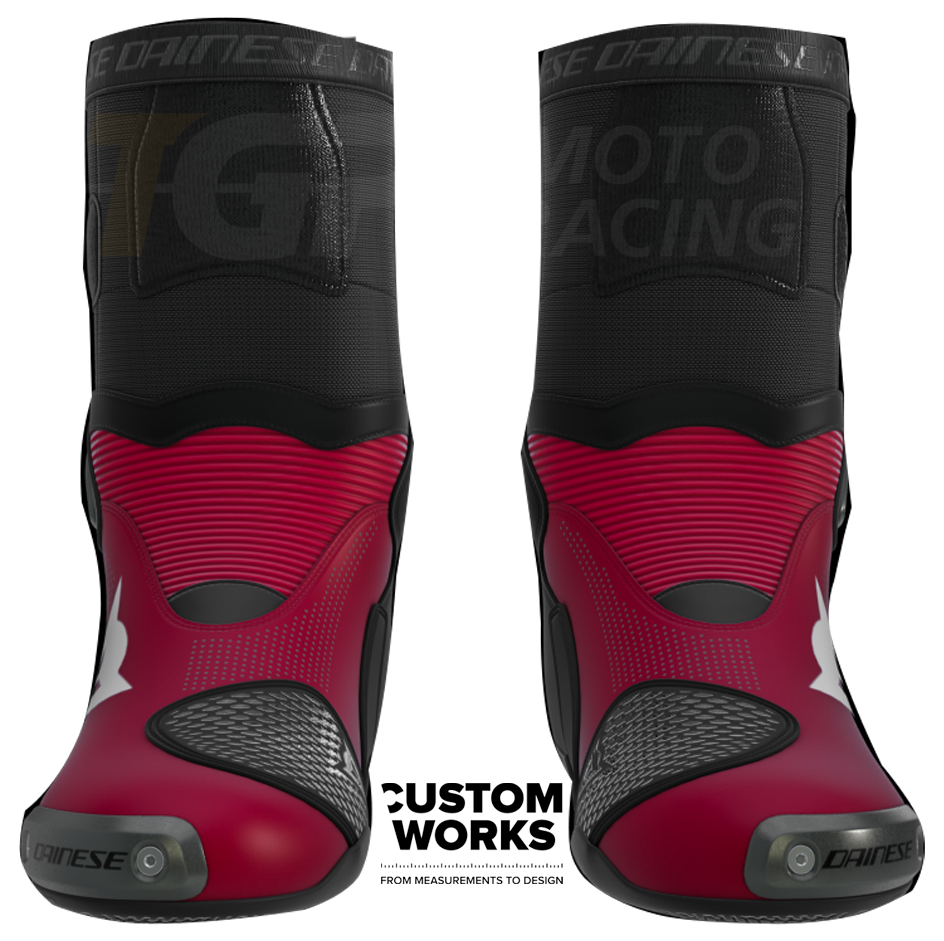 Dainese Axial 2 Air racing and street motorcycle boots Nicolò Bulega Replica 2026 | Men | Dainese Red / White | Custom Works 