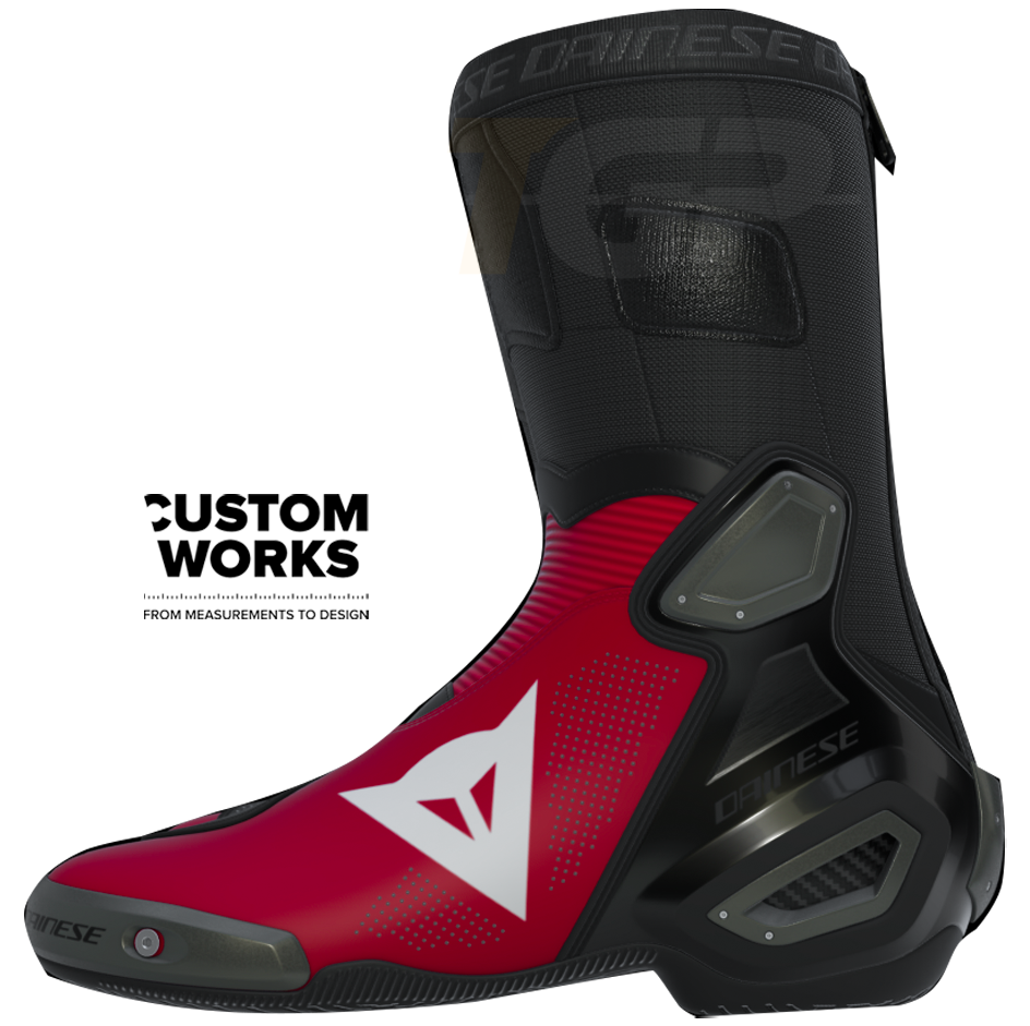 Dainese Axial 2 Air racing and street motorcycle boots Nicolò Bulega Replica 2026 | Men | Dainese Red / White | Custom Works 