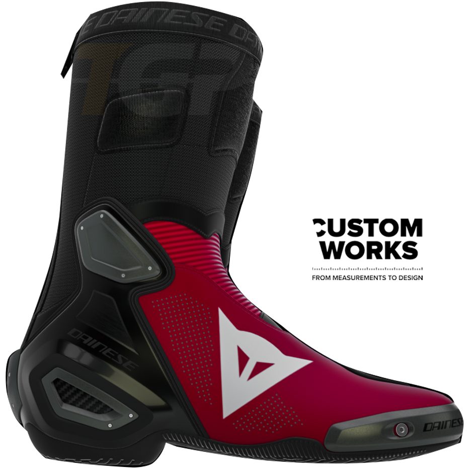 Dainese Axial 2 Air racing and street motorcycle boots Nicolò Bulega Replica 2026 | Men | Dainese Red / White | Custom Works 