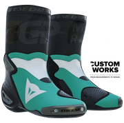 Dainese Axial 2 Racing and street motorcycle boots | Men | Sardinia Sea Blue / White | Custom Works 