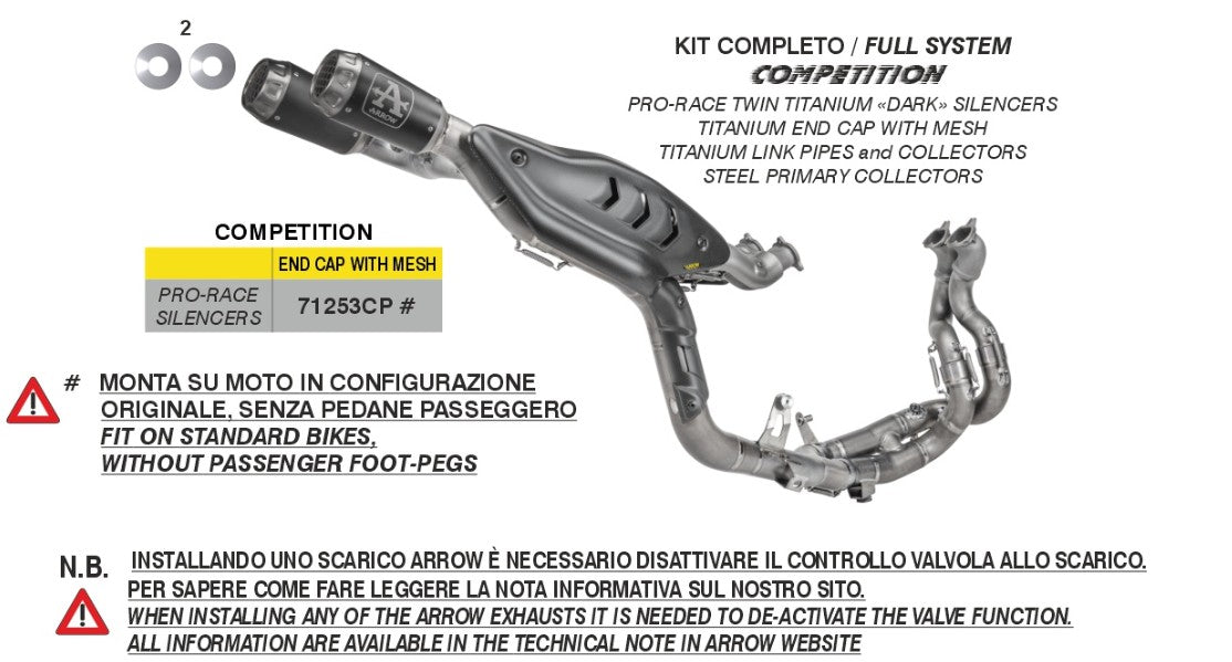 Arrow Competition Completion Titanium Ducati Panigale V4/S (2025) 71253cp