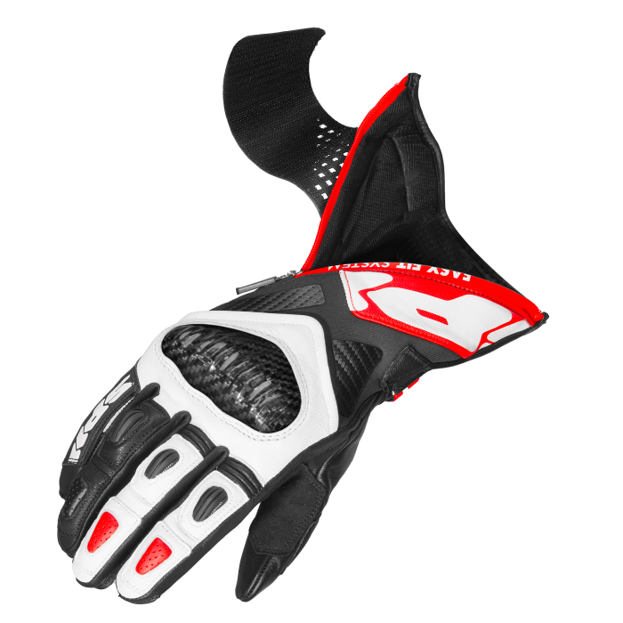 Spidi Carbo Fit Racing Motorcycle Leather Gloves | Men | Red | A226014 