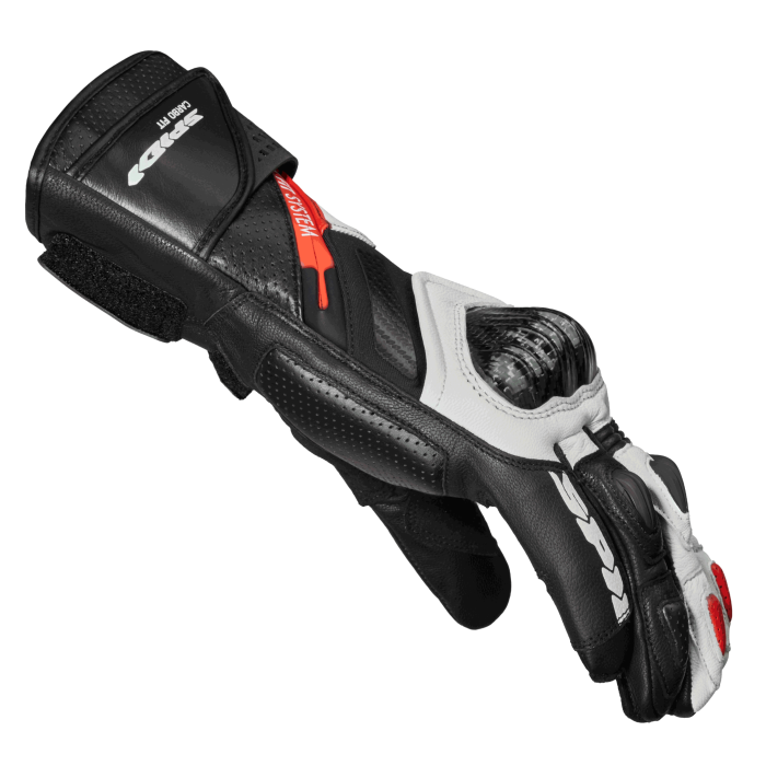 Spidi Carbo Fit Racing Motorcycle Leather Gloves | Men | Red | A226014 