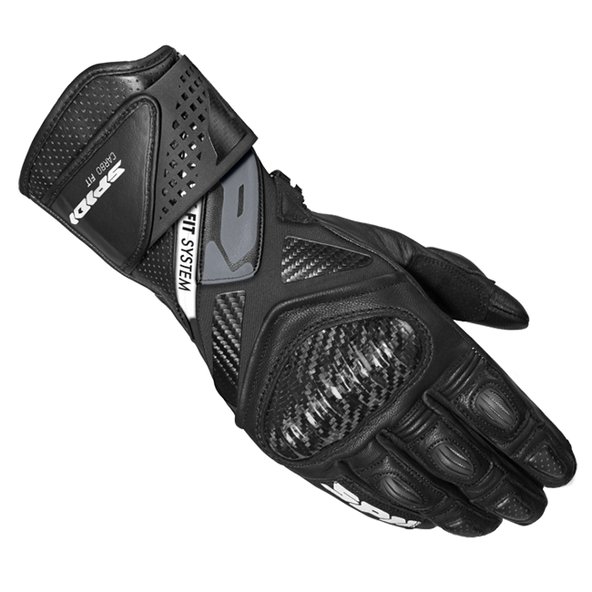 Spidi Carbo Fit Racing Motorcycle Leather Gloves | Men | Black | A226026 