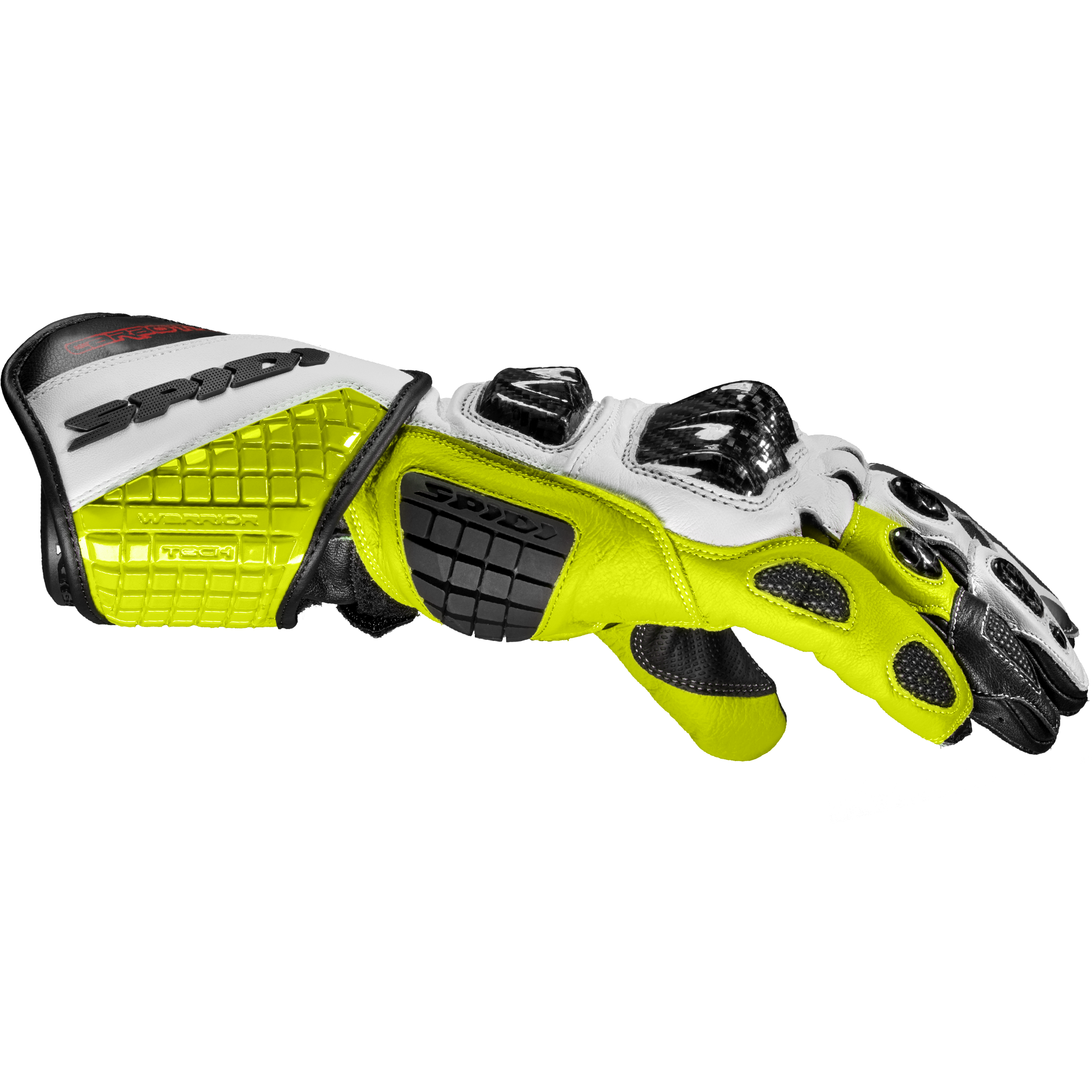 Spidi Carbo Track Evo Racing Motorcycle Leather Gloves | Men's | Black/Neon Yellow | A203394 