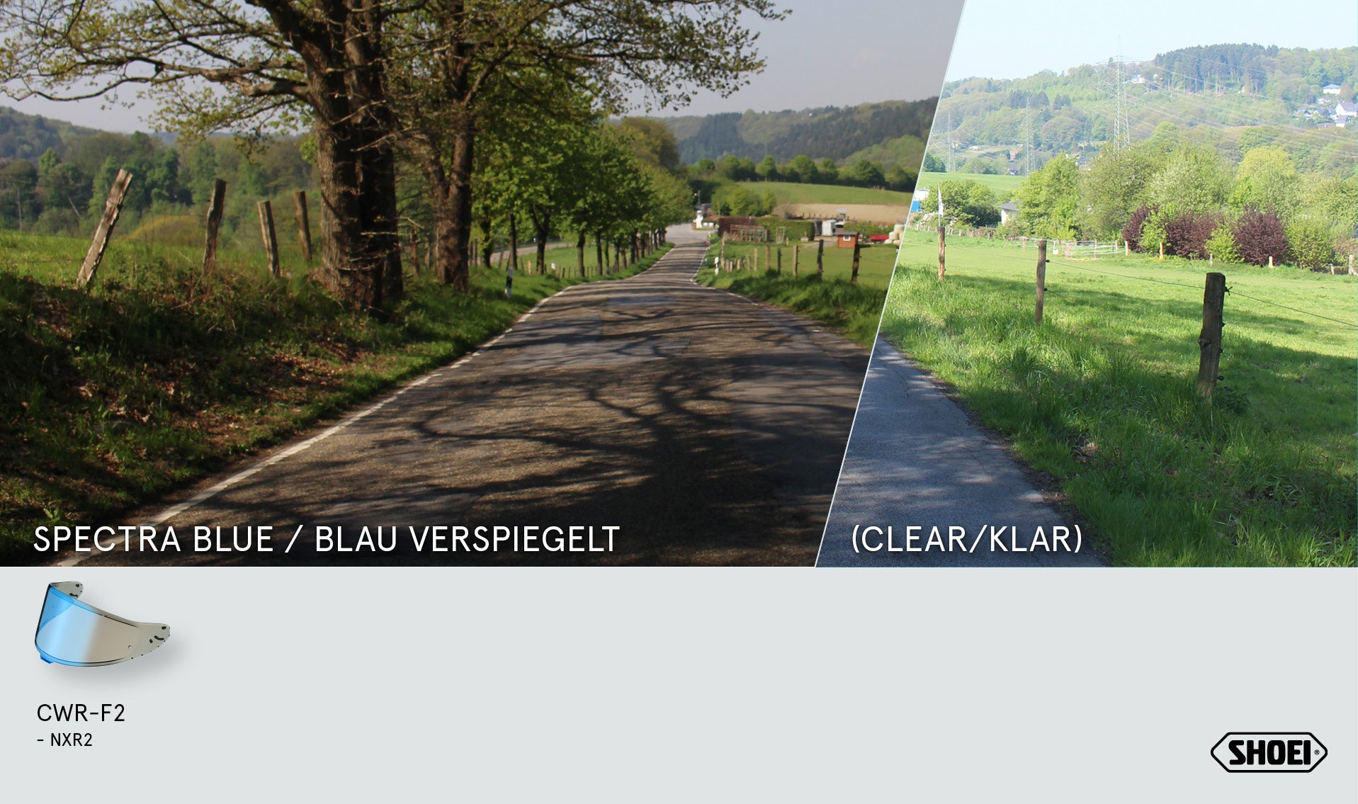 Shoei Visier X-Spr Pro (CWR-F2PN) mirrored blue