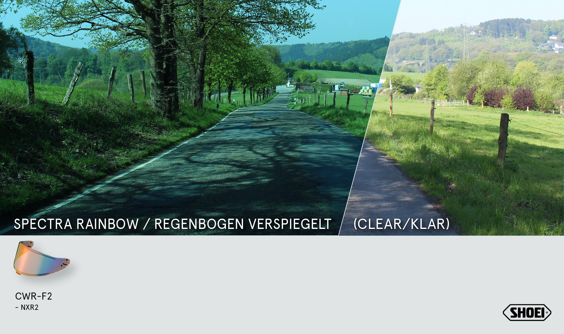 Shoei Visier X-Spr Pro (CWR-F2PN) Rainbow mirrored