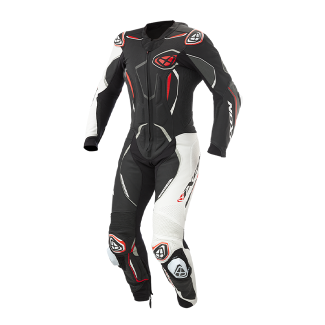 IXON Demonio one-piece suit Leather Suit – perforated racing suit | men | black/white/red 