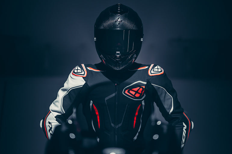 IXON Demonio one-piece suit Leather Suit – perforated racing suit | men | black/white/red 