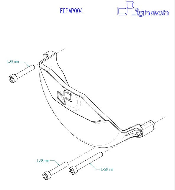 Protector de alternador de aluminio cubierta de protección LighTech Aprilia RS 660 (20-25) ECPAP004NER 