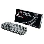 Cadena EK 520 VG/3D Cromado NX-Ring abierta con eslabón de remache – 110 a 120 eslabones 