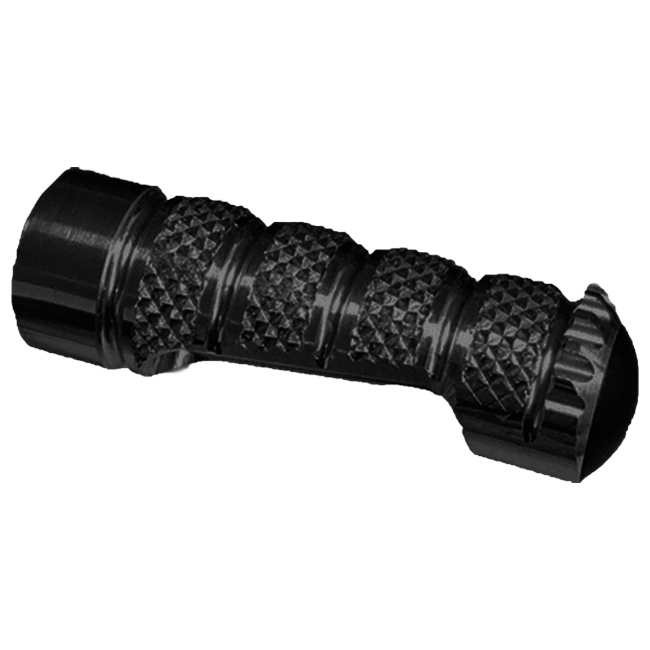 Light-tech replacement footrest firm 70.5 mm-silver/black | RFTR245-248