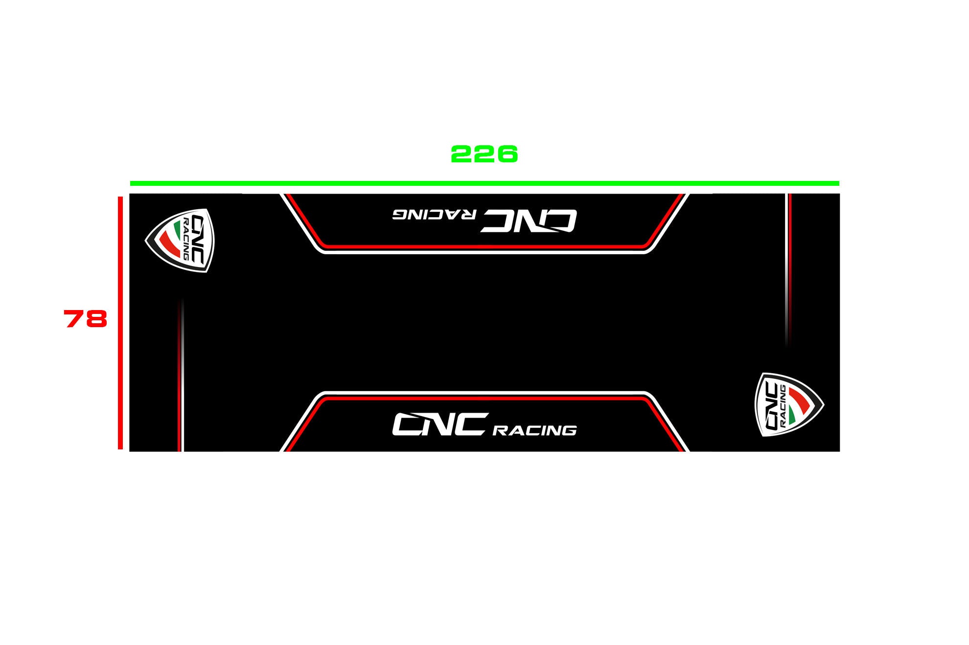 Motorcycle Box & Garage Mat 226 x 80 cm CNC Racing GA016B 