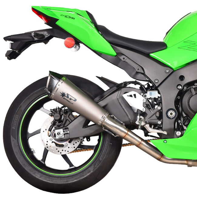 Spark exHAUS Slip-on Konix Evo + Kat replacement tube Kawasaki ZX-10 R/RR (21-25) GKA8841T