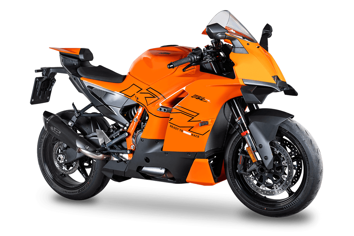 Spark Exhaust Slip-On Konix Evo Dark Euro 5+ Edelstahl KTM 990 RC R (25-26) GKT0121DOM