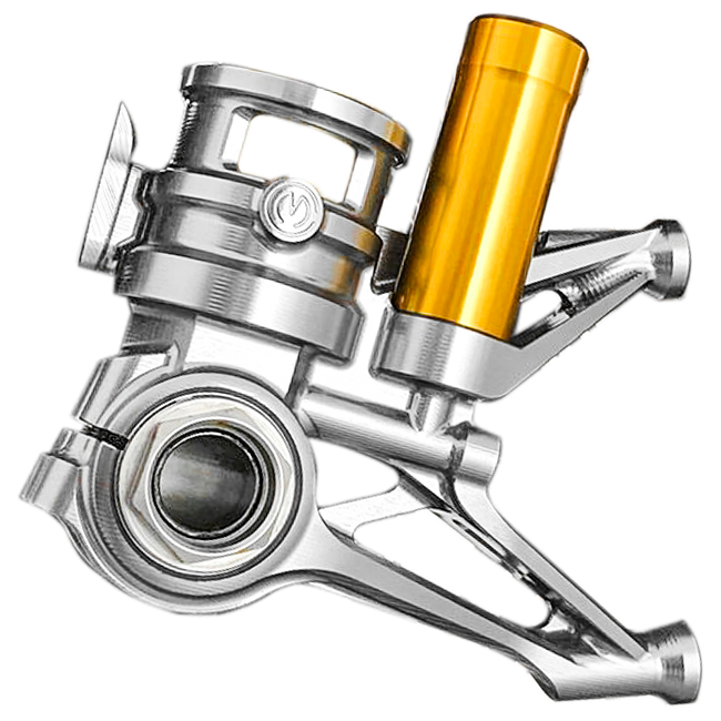 CNC forkfoot set 100mm "GP Style" Motocorse Ducati Panigale V4/S/R (18–24)