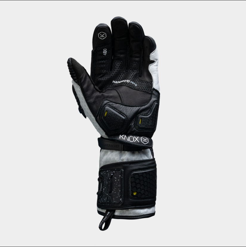 Knox Handroid MK5 Racing Leather Gloves | Men | Black/White | 11769404101 