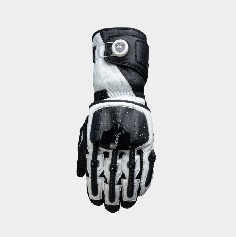 Knox Handroid MK5 Racing Leather Gloves | Men | Black/White | 11769404101 