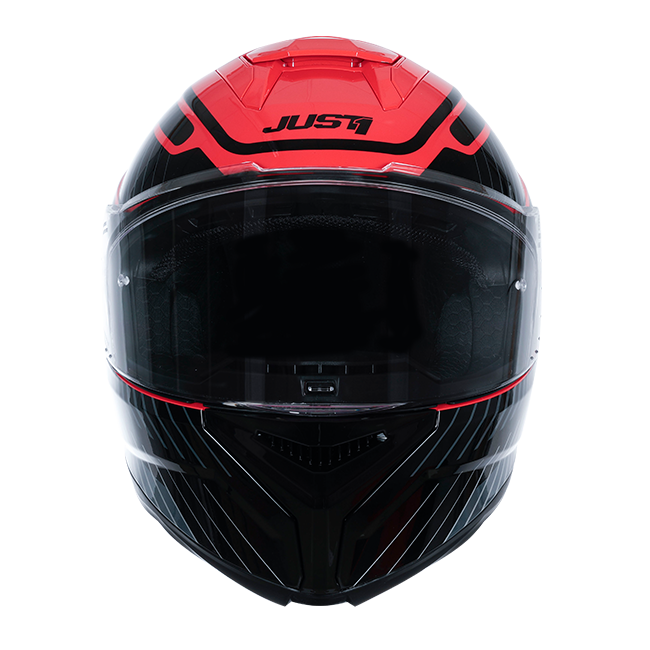 Just1 J-STR Helmet Tactical Silver / Red Gloss 6030390171003 