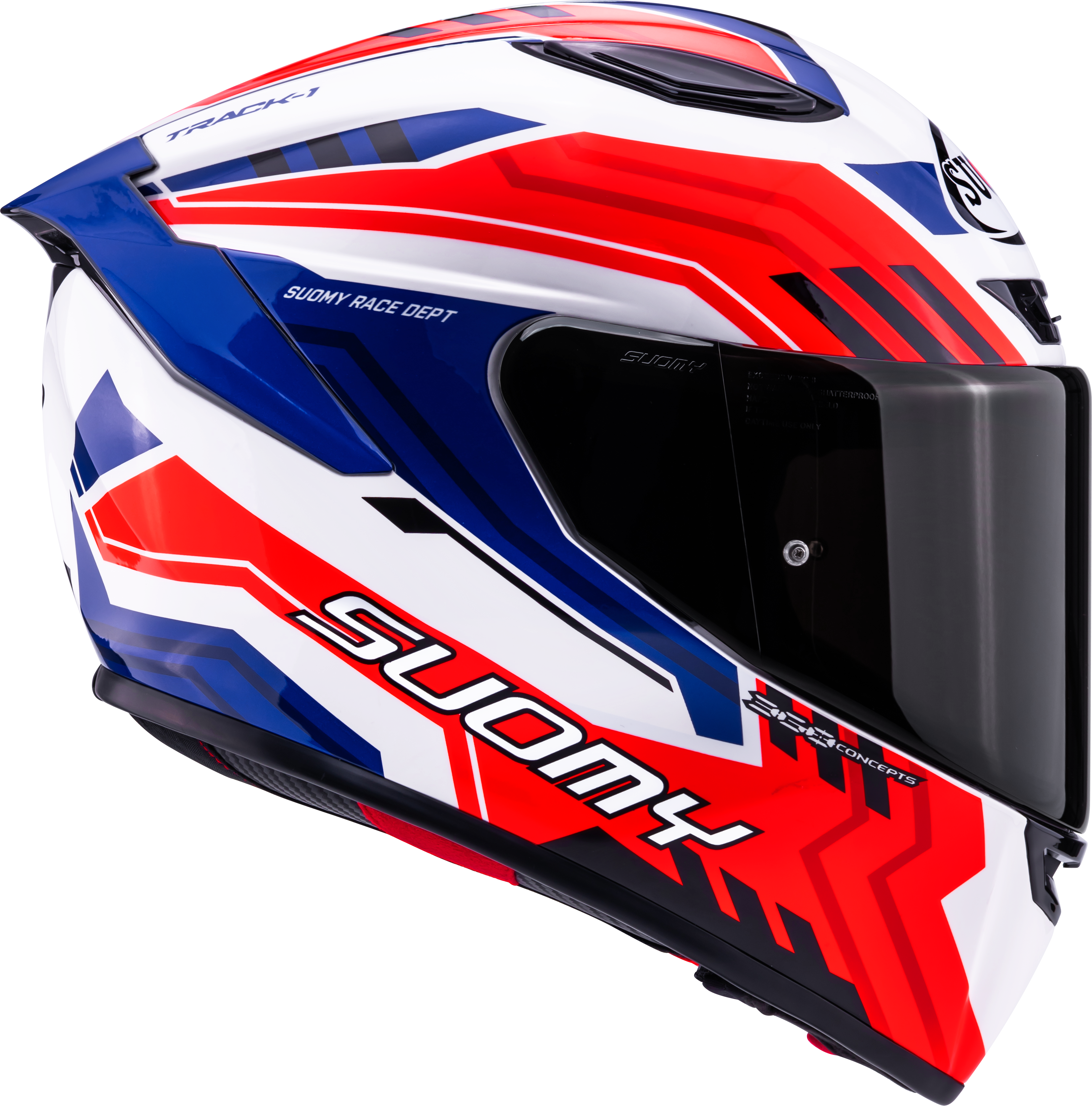 Suomy Track-1 Helmet Framework White/Red/Blue K6T10023 