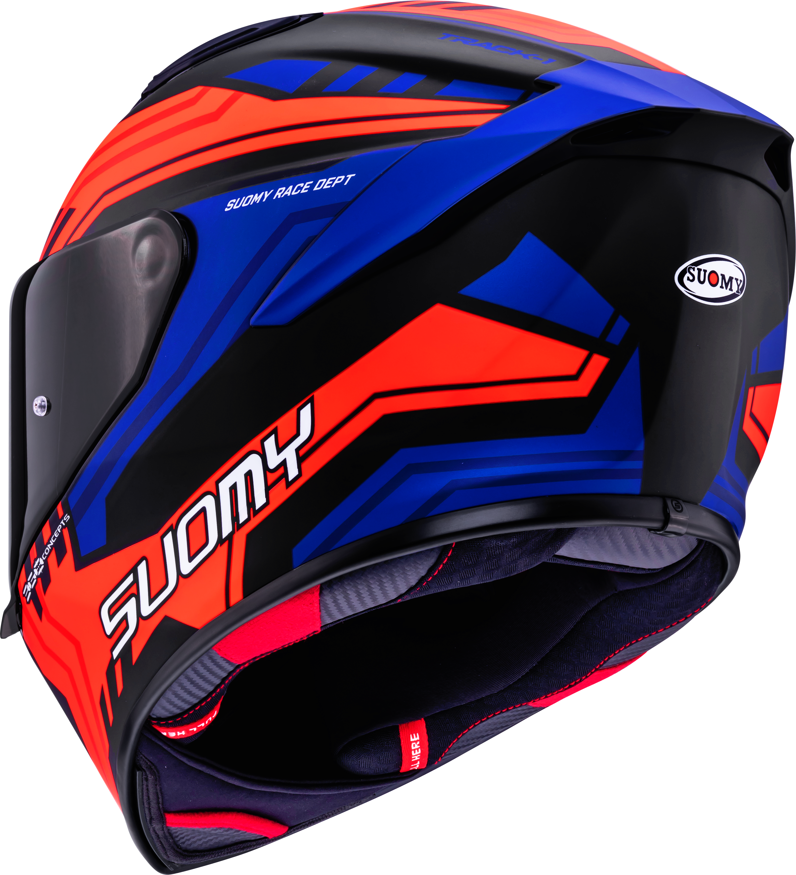 Suomy Track-1 Casco Estructura Mate Negro/Rojo/Azul K6T10024 
