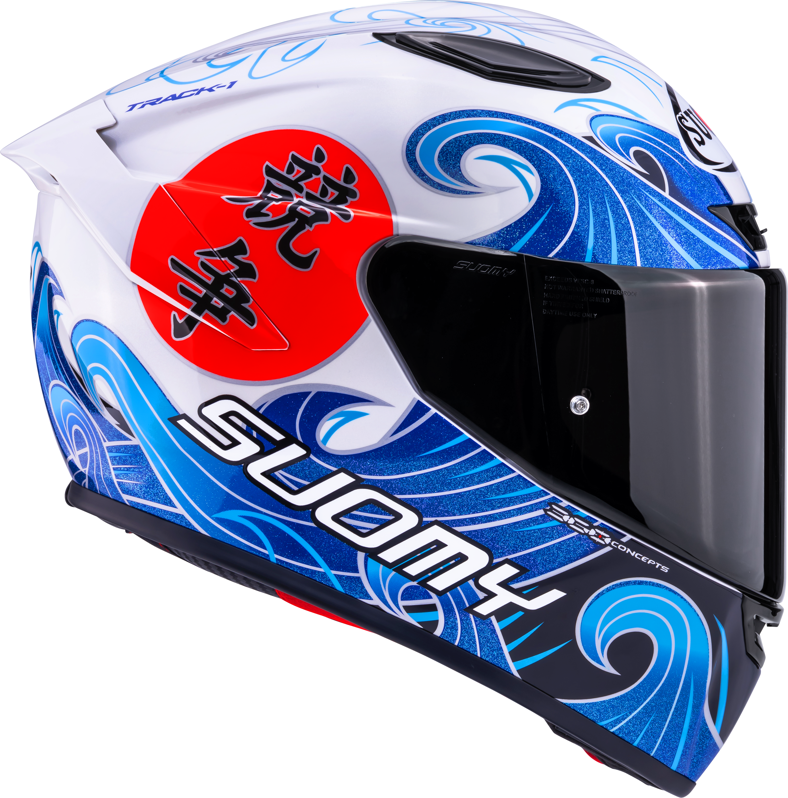 Suomy Track-1 Helmet Waves White K6T10025 