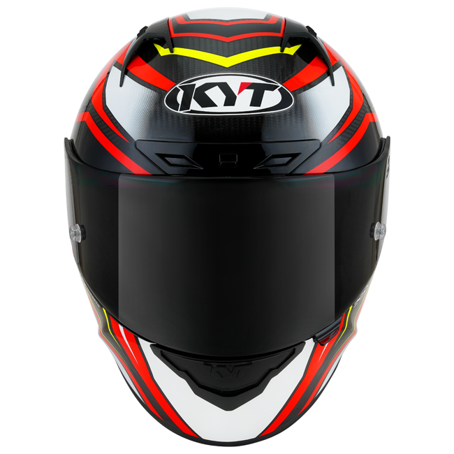 Kyt NZ-Race Helm Carbon Stride Glossy red/white Y6NZ0026