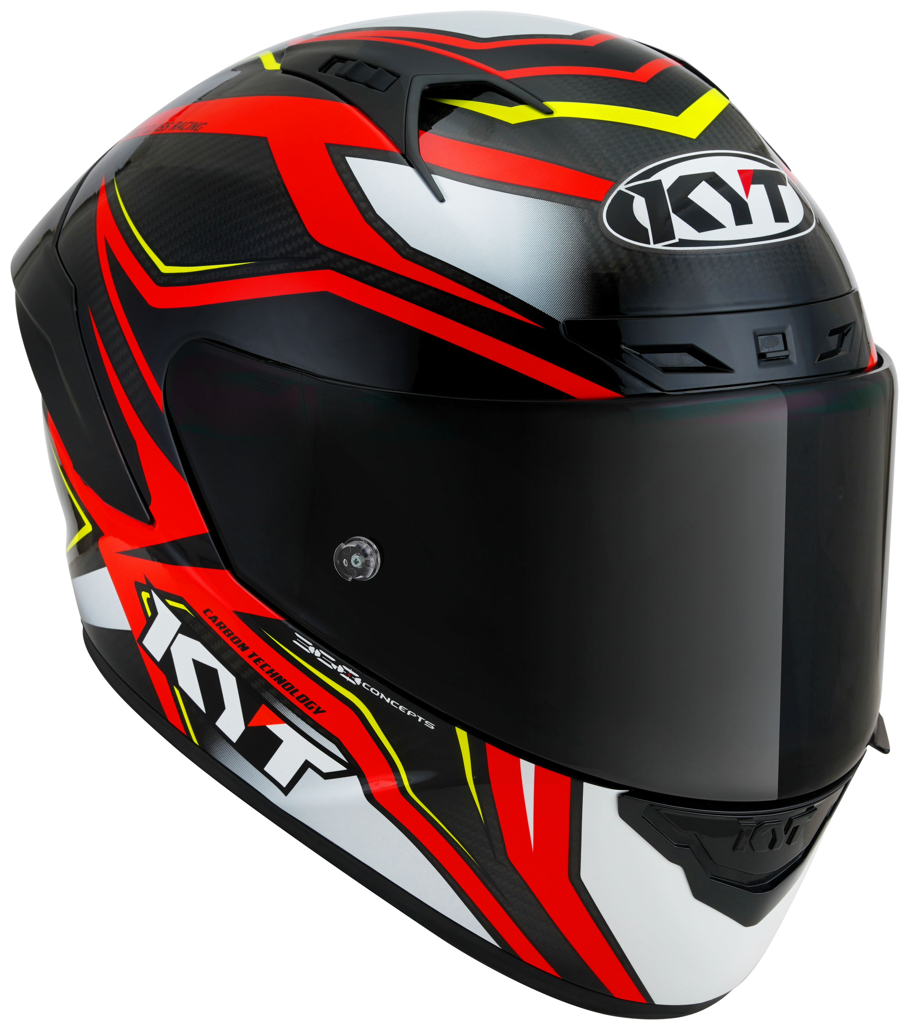Kyt NZ-Race Helm Carbon Stride Glossy red/white Y6NZ0026
